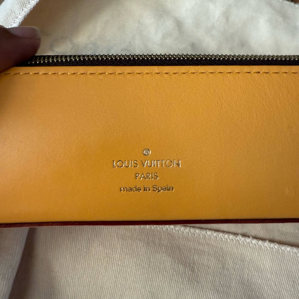 Louis Vuitton NYC Yellow Leather Pencil Pouch - Picture 3 of 9